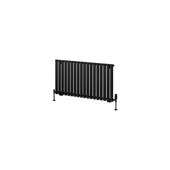 Eastbrook Tunstall Designer Radiator Matt Black - 600mm x