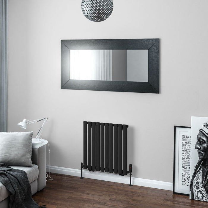 Eastbrook Tunstall Designer Radiator Matt Black - 600mm x