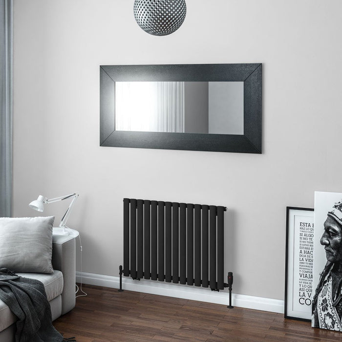 Eastbrook Tunstall Designer Radiator Matt Black - 600mm x