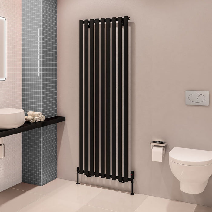 Eastbrook Tunstall Vertical Designer Radiator Matt Black