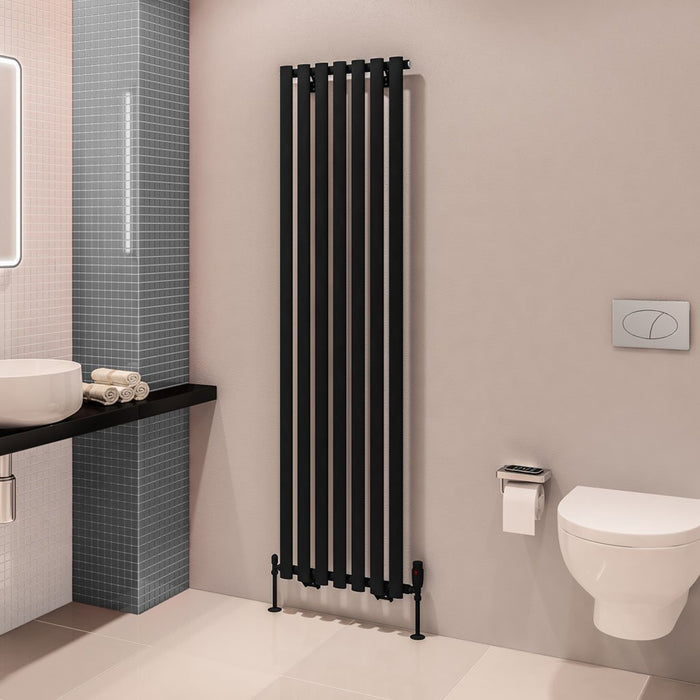 Eastbrook Tunstall Vertical Designer Radiator Matt Black