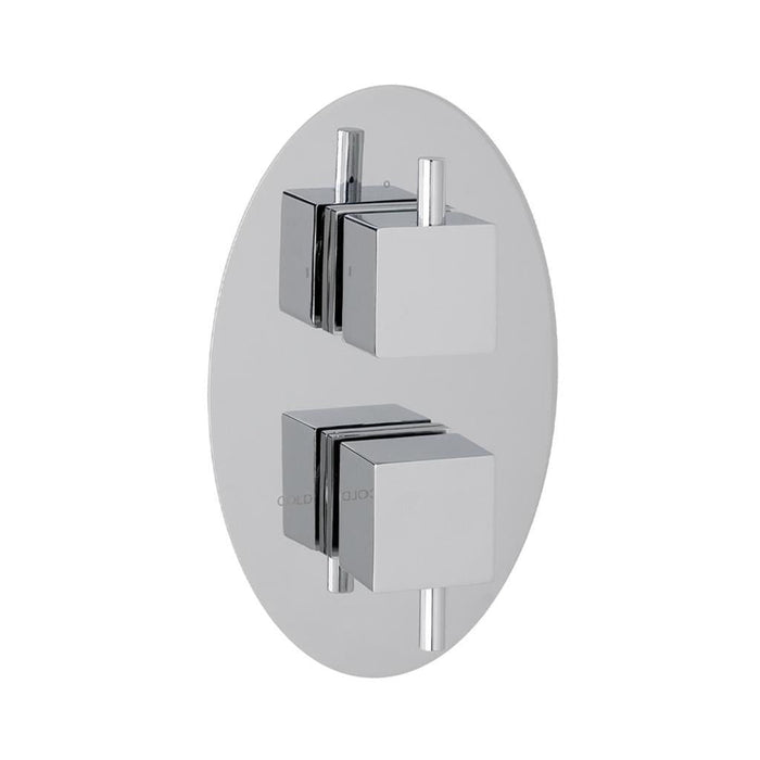 Eastbrook Twin Shower Valve Plate With Square Rings