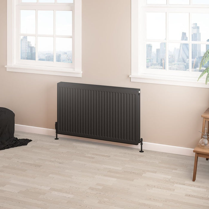 Eastbrook Type 22 Compact Single Panel Radiator Matt Black