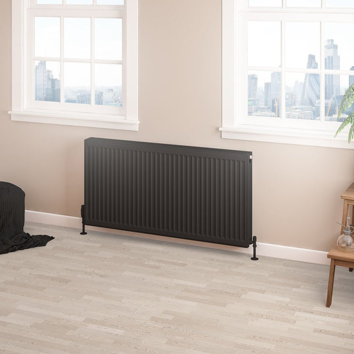 Eastbrook Type 22 Compact Single Panel Radiator Matt Black