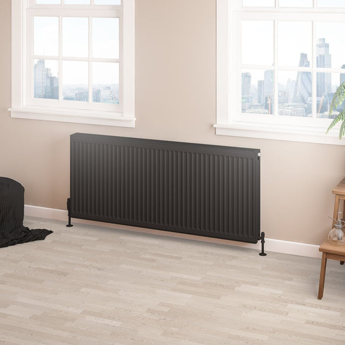 Eastbrook Type 22 Compact Single Panel Radiator Matt Black