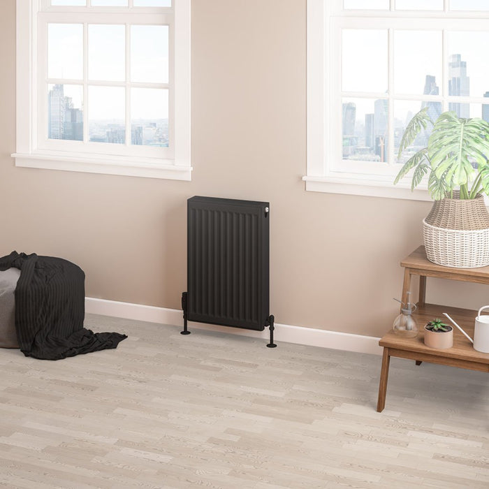 Eastbrook Type 22 Compact Single Panel Radiator Matt Black