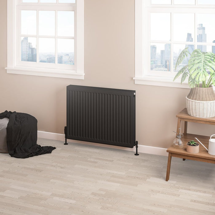 Eastbrook Type 22 Compact Single Panel Radiator Matt Black