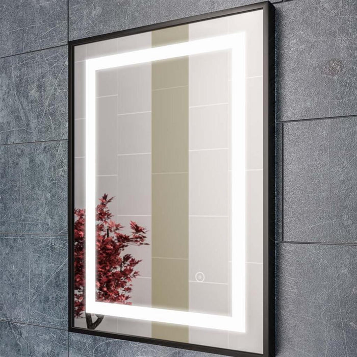 Eastbrook Varano Illuminated Mirror - Matt Black - 700mm x