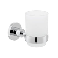 Vado Elements Frosted Glass Tumbler And Holder - Chrome