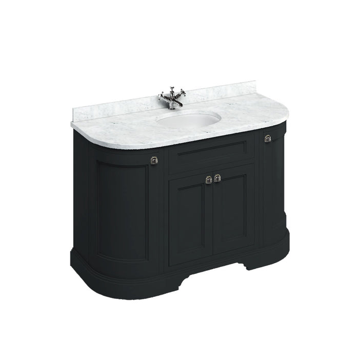 Burlington 1340mm 4 Door Floorstanding Vanity Unit with Worktop and Basin
