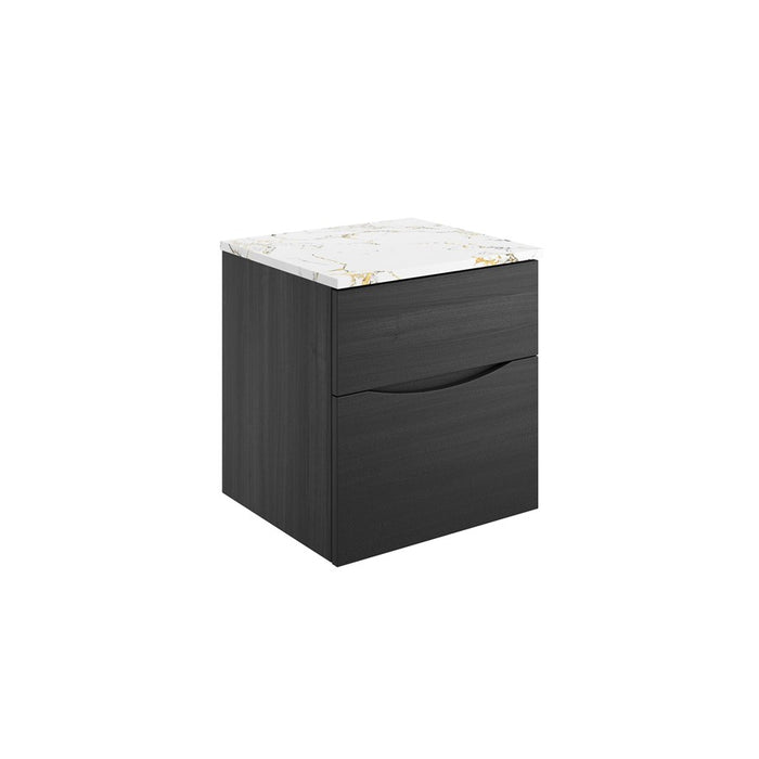 Crosswater Glide II Wall Hung Vanity Unit with Gold Vein Estatuario Worktop