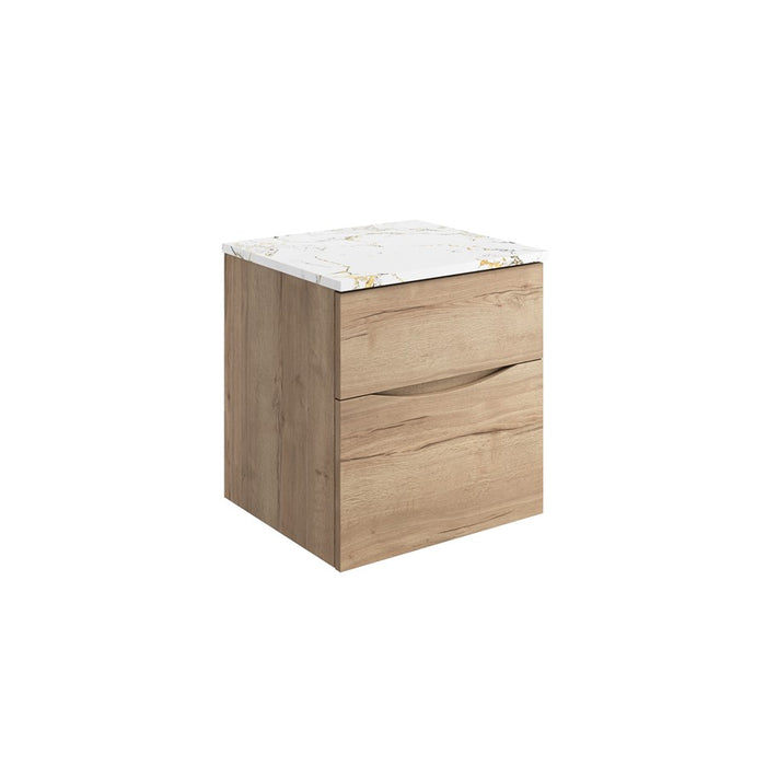 Crosswater Glide II Wall Hung Vanity Unit with Gold Vein Estatuario Worktop