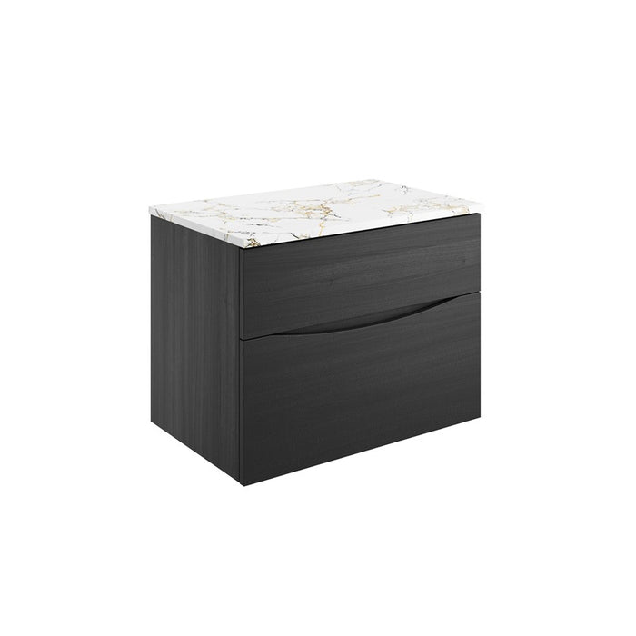 Crosswater Glide II Wall Hung Vanity Unit with Gold Vein Estatuario Worktop