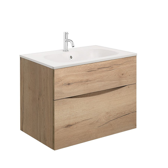 Crosswater Glide II Wall Hung Vanity Unit with Matt White Basin