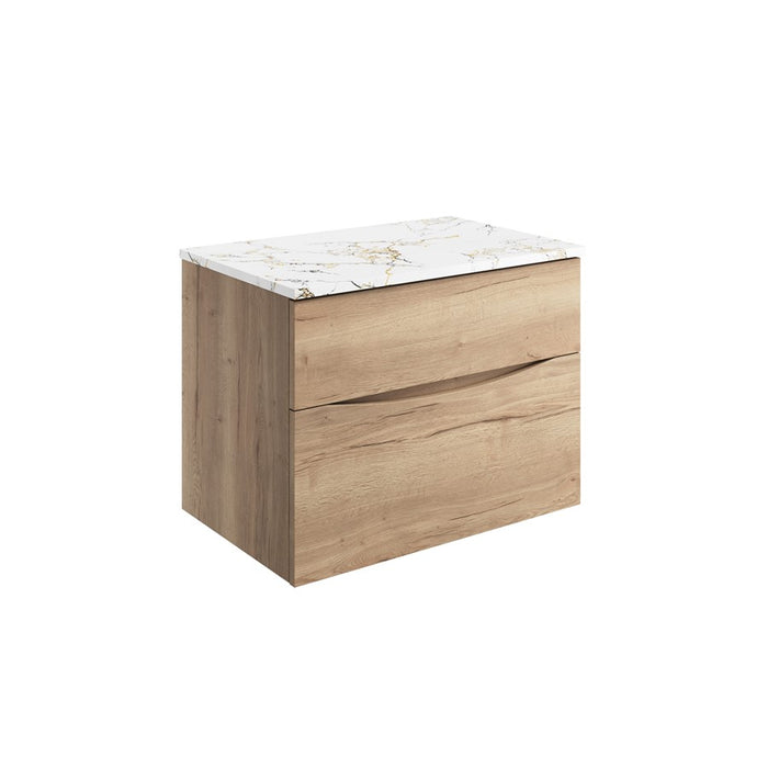 Crosswater Glide II Wall Hung Vanity Unit with Gold Vein Estatuario Worktop