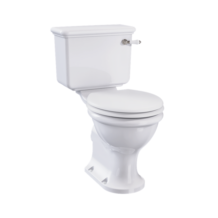 Burlington Guild Rimless Open Back Close Coupled Toilet With Lever Cistern - White