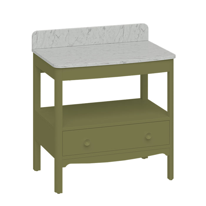 Burlington Guild 1 Drawer Floor standing Vanity Unit With Worktop