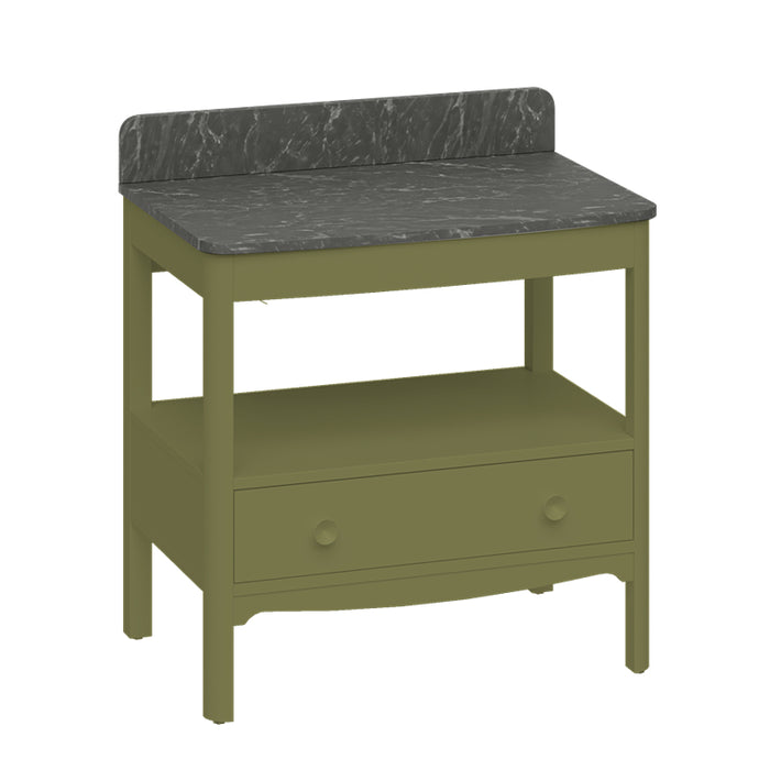 Burlington Guild 1 Drawer Floor standing Vanity Unit With Worktop