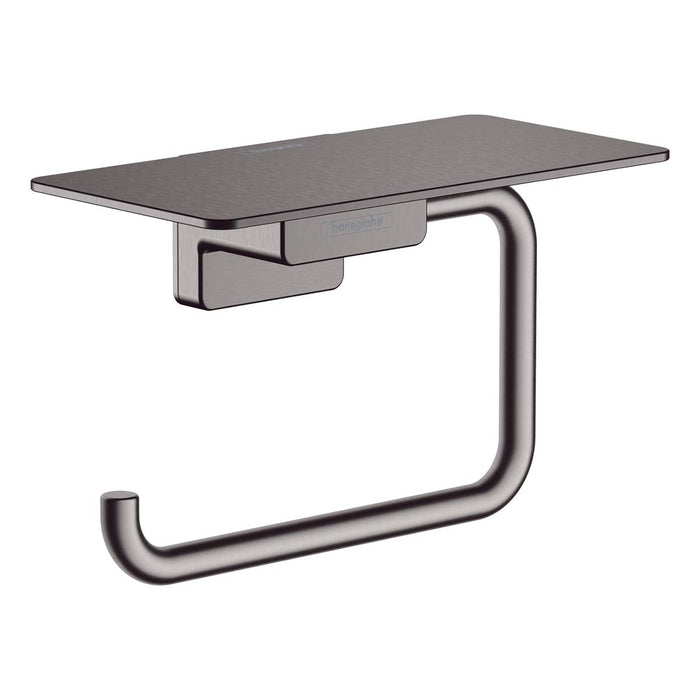 Hansgrohe AddStoris Toilet Roll Holder With Shelf - Brushed