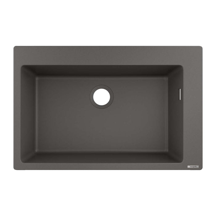Hansgrohe S51 Granite Composite Kitchen Sink - Stone Grey
