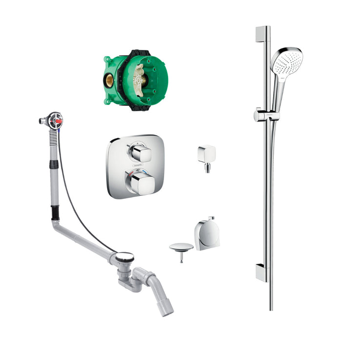 Hansgrohe Soft Cube Shower Valve With Croma Select Rail Kit