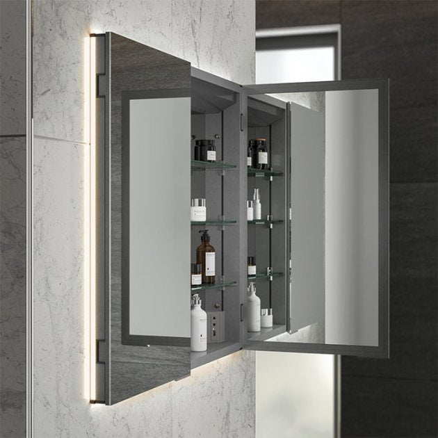 HiB Atrium LED 2 Door Illuminated LED Mirror Cabinet