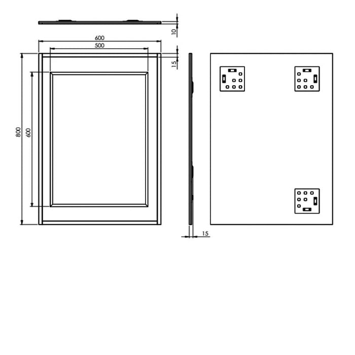 HiB Georgia Designer Non - Illuminated Mirror - Non