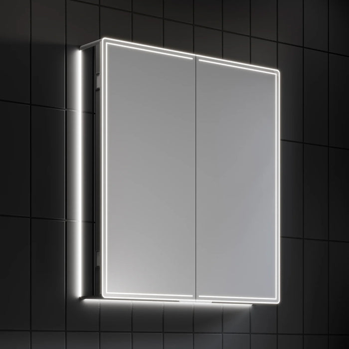 HiB Isoe 2 Door Illuminated LED Mirror Cabinet - 600mm