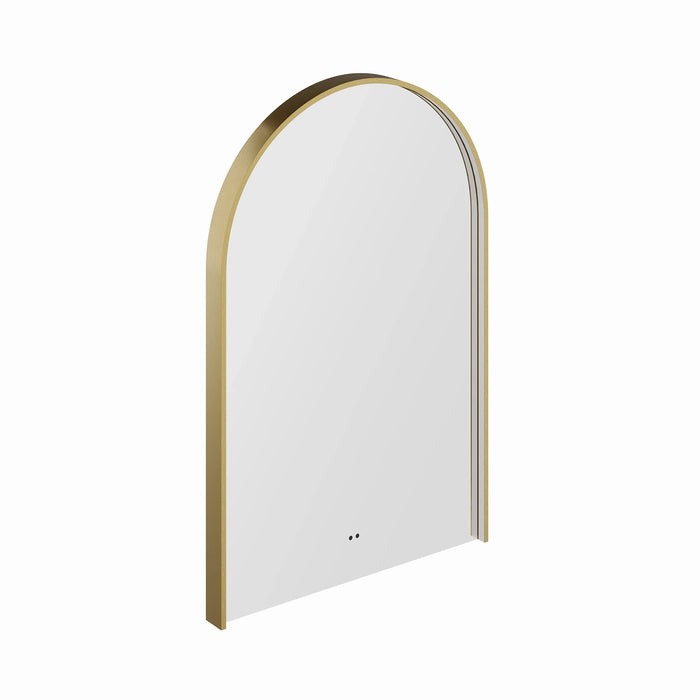 HiB Nova LED Illuminated Mirror - Brushed Brass / 800mm x