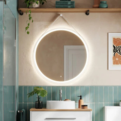 HiB Solstice Illuminated LED Mirror - 600mm / Matt White