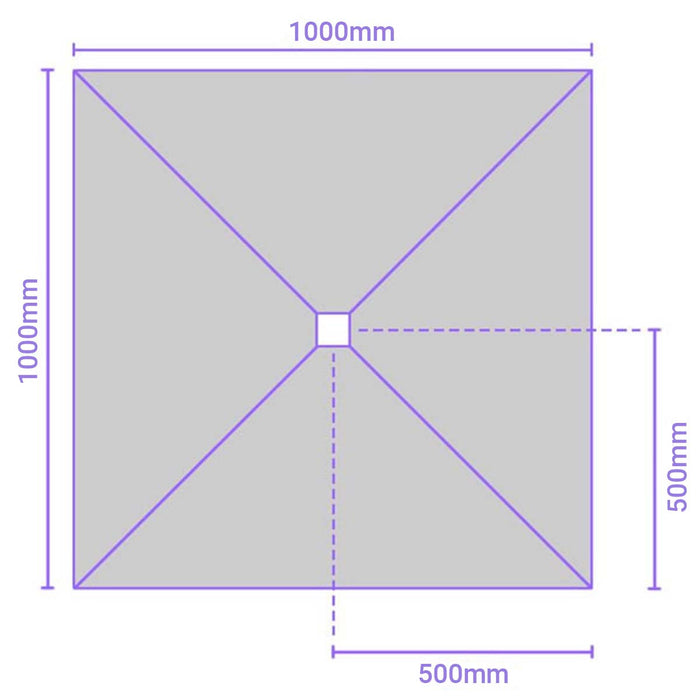 Jackoboard Aqua Flat Shower Tray Board - Central Drain
