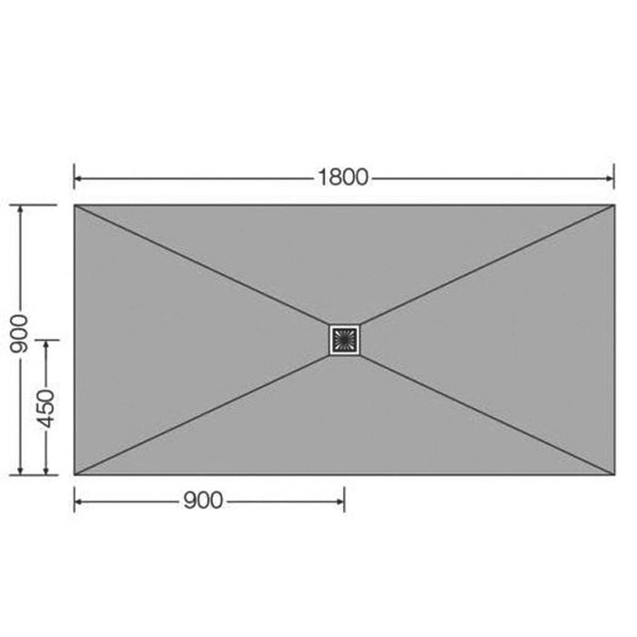 Jackoboard Aqua Flat Shower Tray Board - Central Drain