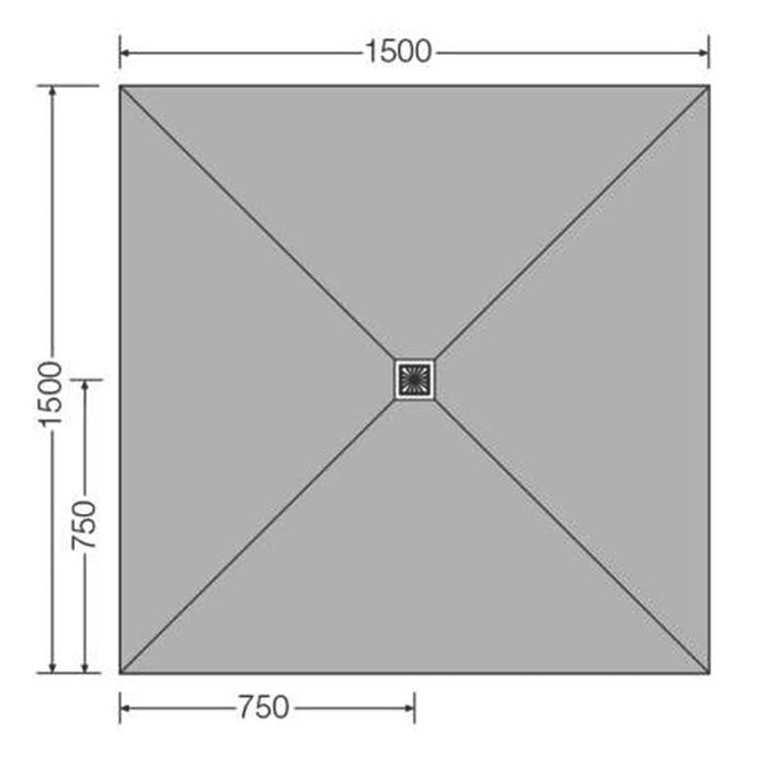 Jackoboard Aqua Flat Shower Tray Board - Central Drain