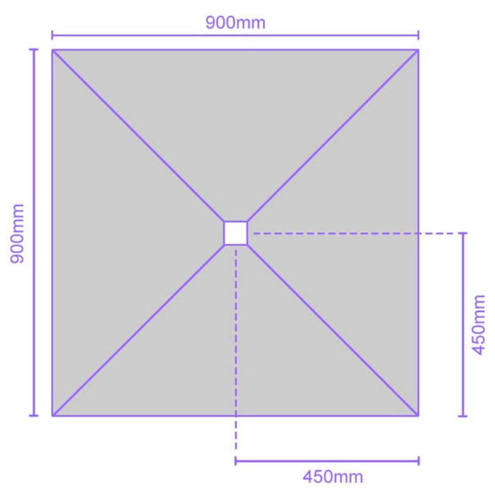 Jackoboard Aqua Flat Shower Tray Board - Central Drain