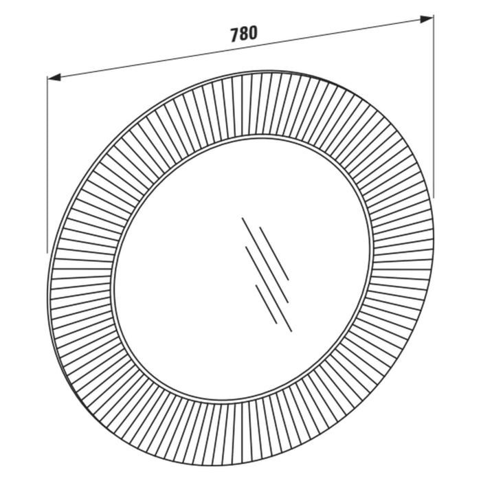 Laufen Kartell All Saints 780 Round Mirror - Non