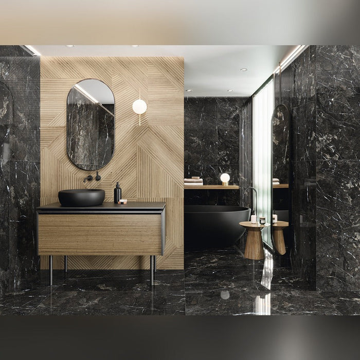 Lucca Bellagio Quartz Polished Rect Porcelain Tile 60x120