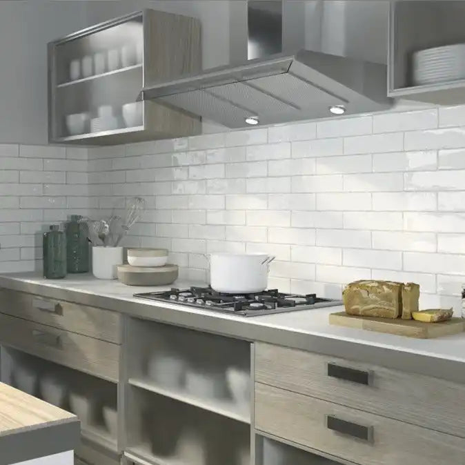 Lucca Bellissimo White Bathroom & Kitchen Tile 7.5x30