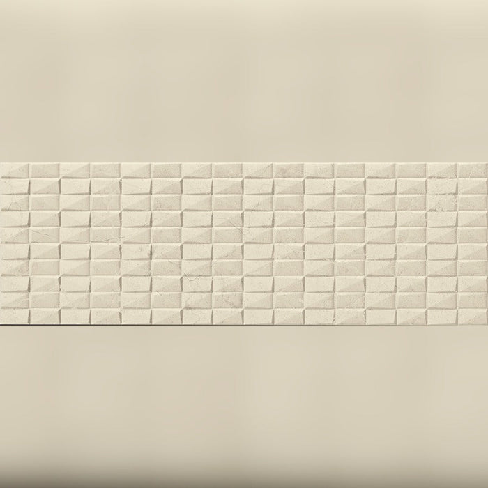 Lucca Isola Bazzani Cream Ceramic Tile 25x75 - 25cm x 75cm