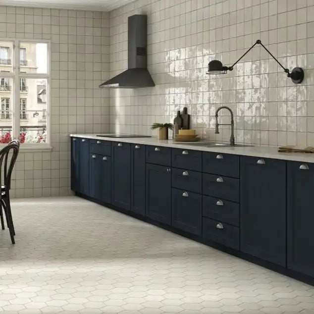 Lucca Luna Bone Bathroom & Kitchen Tile 13x13 - Bathroom &