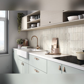 Lucca Marmo White Bathroom & Kitchen Tile 5.2x16.1
