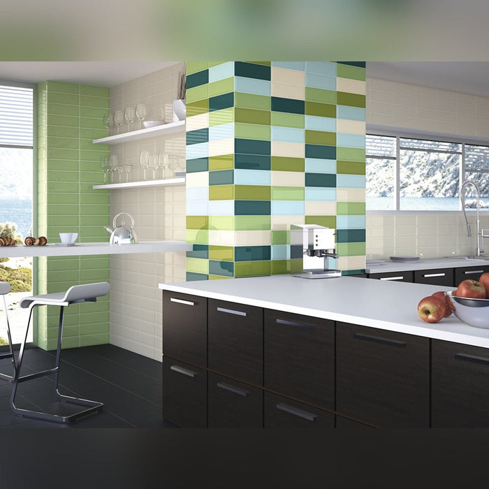 Lucca Sogno Petroleo Bathroom & Kitchen Tile 10x30