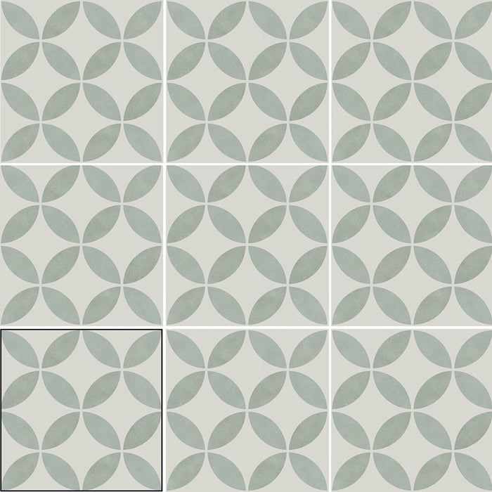 Lucca Zephyro Matt Pattern Enya Acqua Pattern Tile 15x15