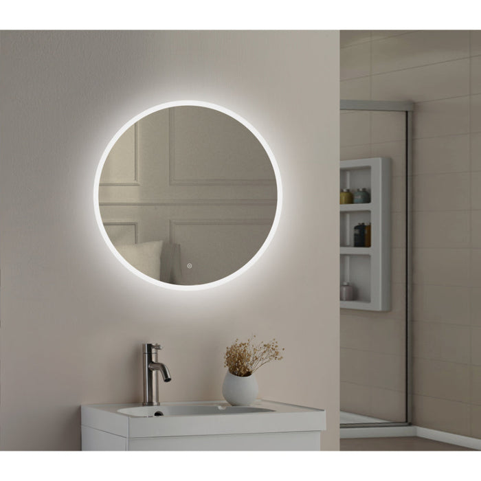 Gabriella Round Illuminated Mirror With Demister - 600mm