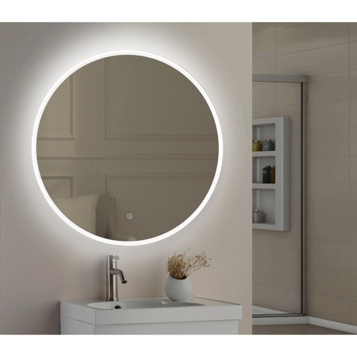 Gabriella Round Illuminated Mirror With Demister - 800mm