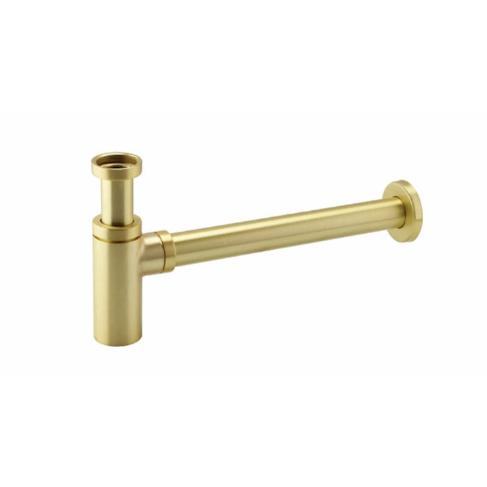 Lussaro Minimal Round Bottle Trap - Brushed Brass - Bottle