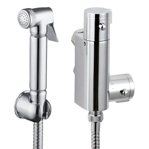 Round Thermostatic Douche Kit - Chrome - Shower Rail Kits