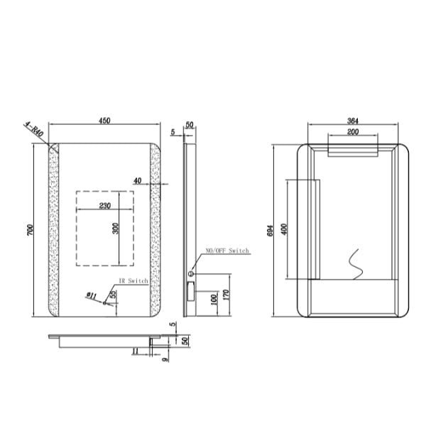 Lussaro Tino LED Illuminated Mirror - Illuminated Mirrors