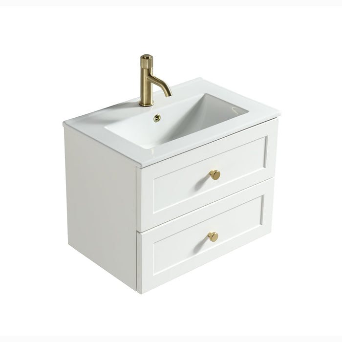 Lussaro Valerio 2 Drawer Wall Hung Vanity And Basin - 610mm