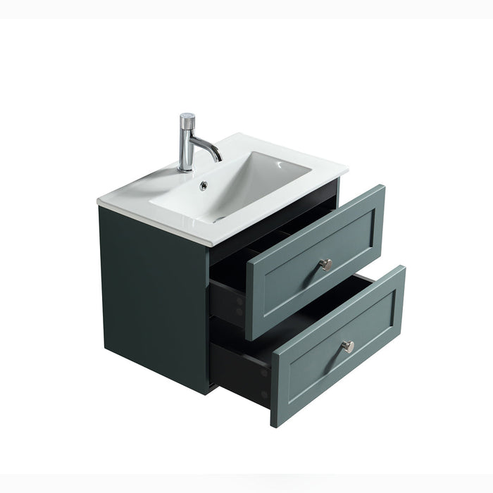 Lussaro Valerio 2 Drawer Wall Hung Vanity And Basin - 610mm