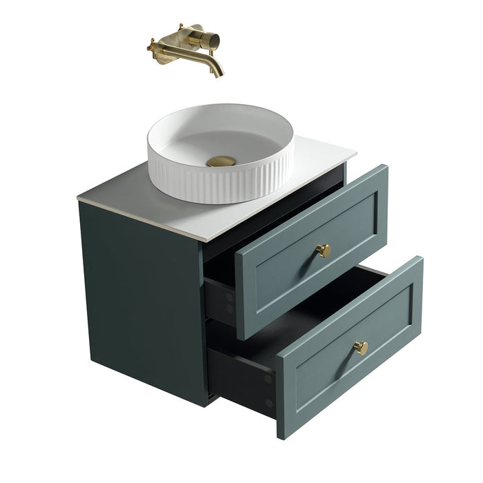 Lussaro Valerio 2 Drawer Wall Hung Vanity And Sintered